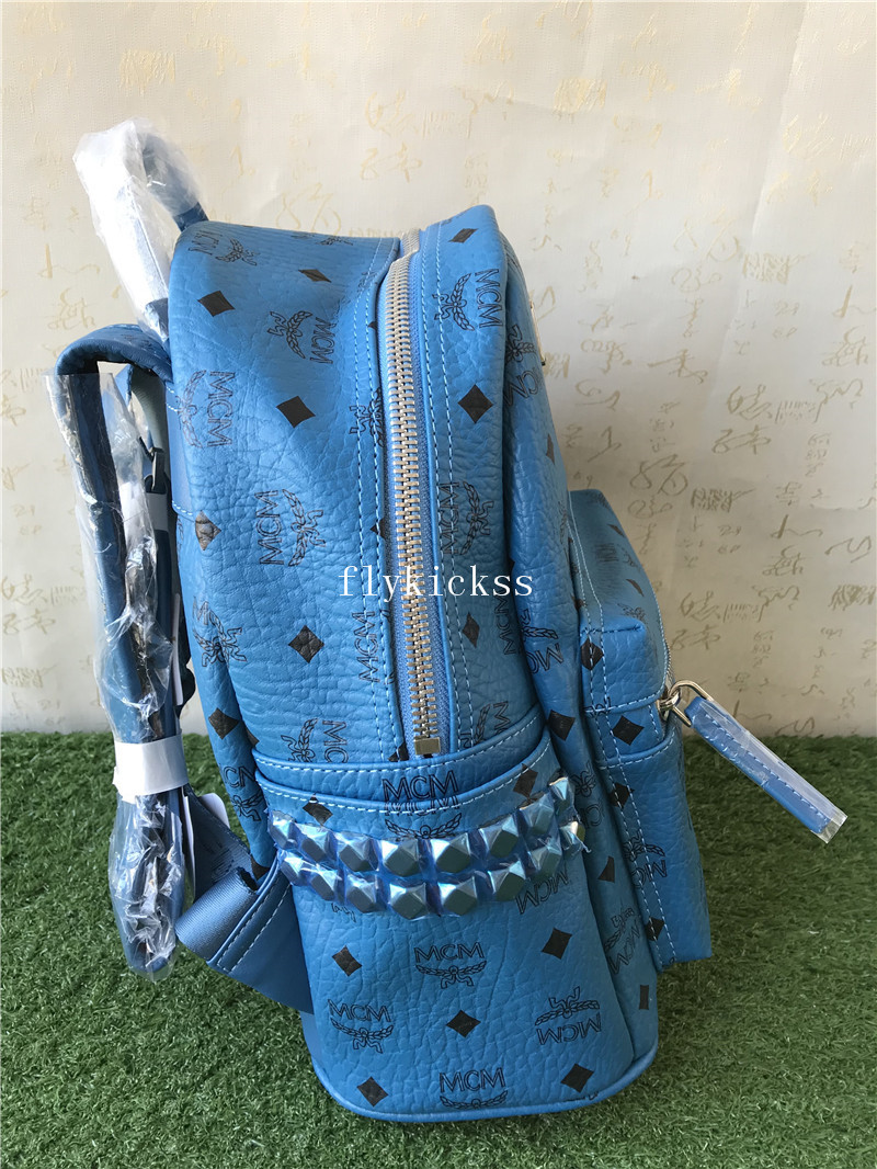 MCM Blue Backpack